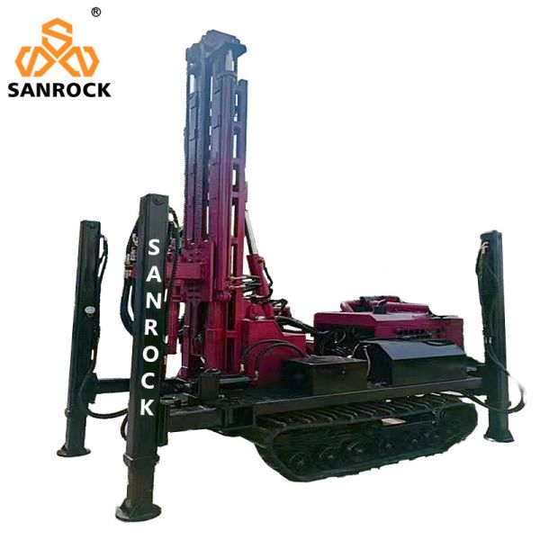Hydraulic Borehole Drilling Machine Yunnei Engine Crawler Water Well Drilling Rig 4800 KG