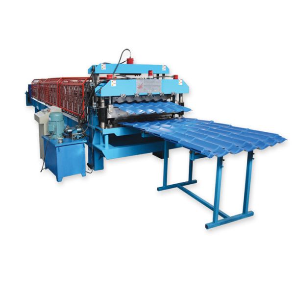 Quality Metal Roofing Sheet Double Layer Roll Forming Machine By Chain Hydraulic Decoiler wholesale