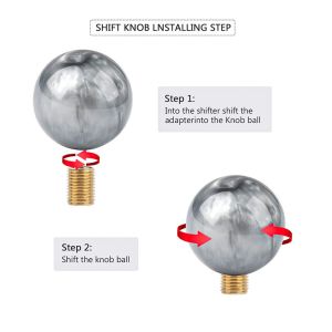 Dia57mm Resin Shift Knob Ball Head With Adapters Easy Install