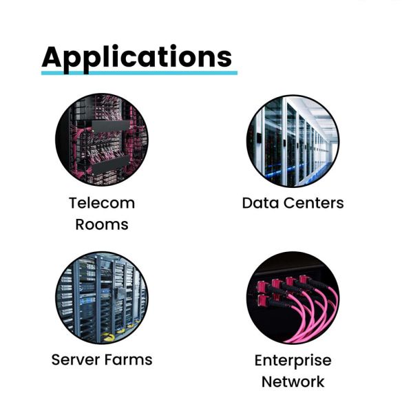 MPO Female to MPO Female Trunk Cable Assembly 12 Fibers Polarity A OM4 Pink Jacket