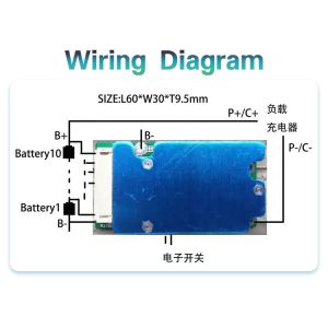 PCM Li-Ion / LiFePO4 Battery BMS 10S 36V 15A With Electronic Switch And Balancer