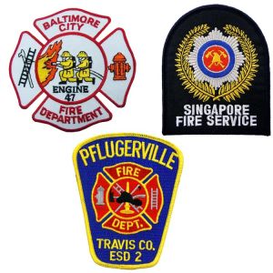 OEM 3D Fabric Chicago Fire Department Patches Iron On Backing