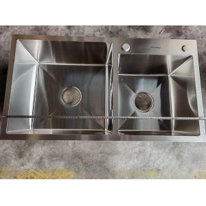 Double Functionality Kitchen Sink With Double Bowl And Faucet