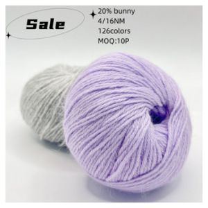 China 1/16NM*4 Blending Skin Friendly High Proportion Rabbit Hair Yarn For Knitting Sweater on sale