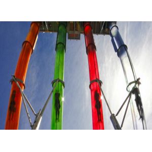 6 Guests Per Time Colorful Custom Fiberglass Water Slides