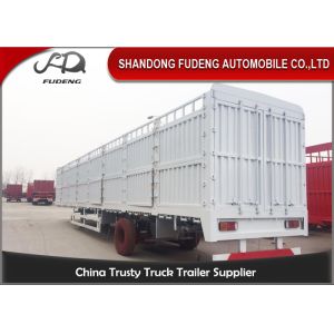 Cheap 3 axles cattle trailer fencing type transport livestock trailers for sale for sale