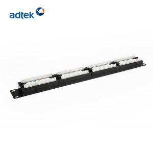 Blank Copper Patch Panel Label Mark Cat6 UTP 1U 24 Ports RJ45 Coupler Patch