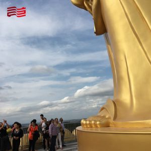Tourist Attraction Metal Giant Buddha Sculpture with Customized Gilding Process