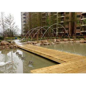 Stainless Steel Water Stream Fountain , Linear Water Fountain Computer