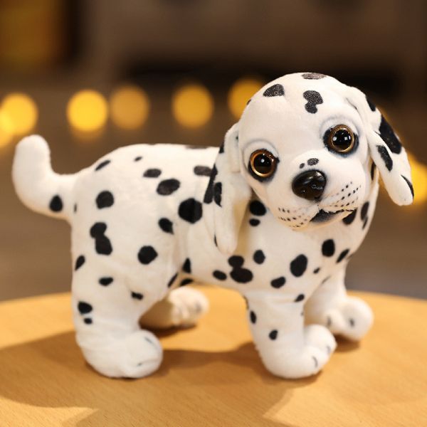 Quality PP Cotton Filled Short Plush Simulation Dog Toy 20cm wholesale