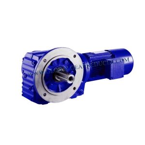 Flanged Mounted Helical-Worm Geared Motor with Solid Shaft