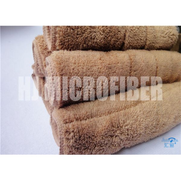 Quality 80% Polyester 20% polyamide 30*40 microfiber cleaning towel 450gsm coral fleece piped square  towel wholesale