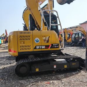 High Maneuverability Sany SY75 Used Excavator Machine Multi Functional