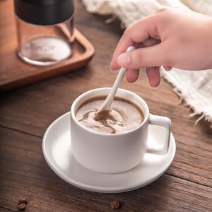 Sustainable Ceramic Coffee Mug Set For Afternoon Tea And Cappuccino In Matt