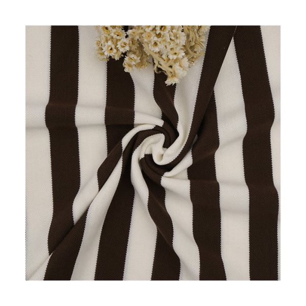 Skin Friendly Striped Material Fabric 190gsm Stretch Modal Texture For Polos Shirt