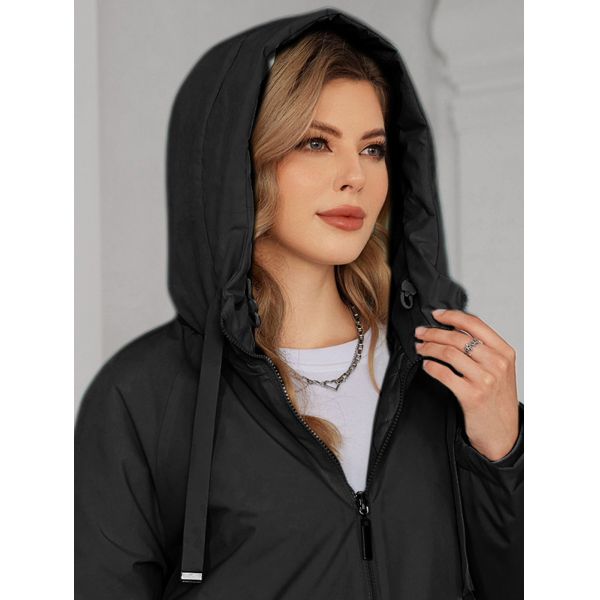 Reversible Mid Length Thin Cotton Jacket With Moderate Style,inside out coat,mid-length lightweight padded coat,for big sizes