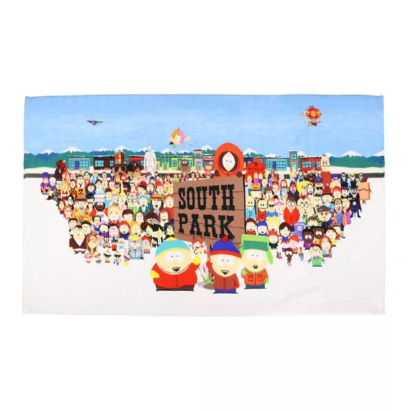 Quality Ultra-Plush Quick-Dry Microfiber Beach Towel with 300gsm Weight and Vibrant South Park Characters wholesale