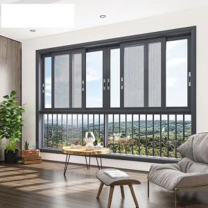 Australian Standard Aluminum Sliding Window with Mosquito Net Modern Design