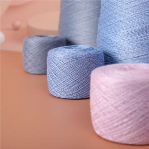 Recyclable Lightweight Spun Wool Yarn , Moistureproof Dyed Polyester Spun Yarn