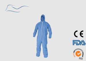 Cheap Elastic Wrist Style Waterproof Disposable Coveralls CE120 Certification for sale