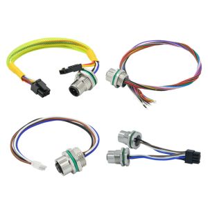 Sensor Screw Jack 5 Positions M12 Waterproof Receptacle Panel Mount M12 Wire