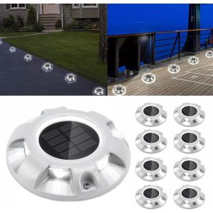 3500K Solar Dock Light LED Guide Lighting Pathway Sidewalk Deck Lights