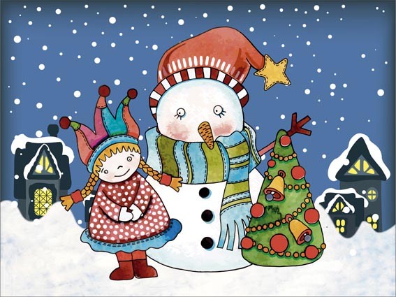 RT202 Decorative Christmas Wooden Battery LED Canvas Spray Painting Lighted Wall