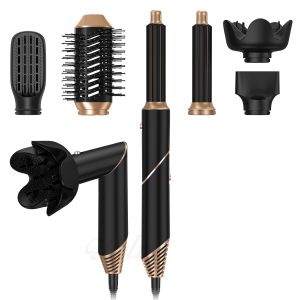 China 6 in 1 Multi Function Styler Folding Portable Air Wrap Curling New Design Travel Hot Air Brush Comb on sale