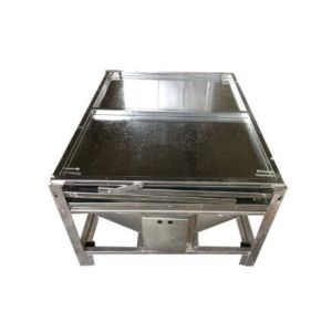 Mild Steel Foldable IBC Container 1000L Galvanised Steel Folding Slope Base