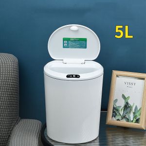 Smart Sensor Automatic Kitchen Plastic Garbage Waste Bins With Sensor Trash Bin