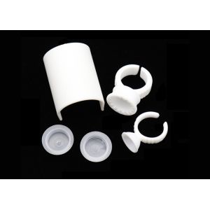 White Plastic U Shape Eyelash Extension Glue Ring Adhesive Pallet