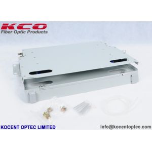 1U 12 Core Fiber Optic Patch Panel , Optical Termination Box For 19'' Distributi