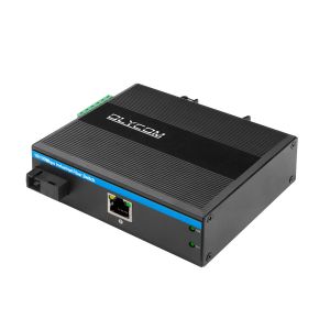 Single Fiber SC PoE Fiber Media Converter 10/100M Fast Ethernet 15.4W 30W IP40