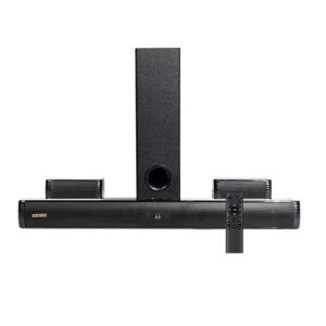 Black Wireless Sound Bar Home Theater System With Wireless Speaker