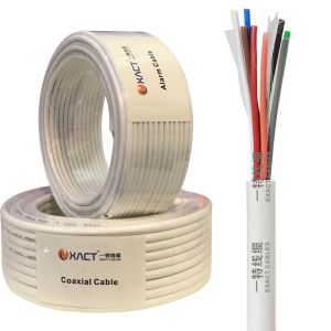10x0.22mm2 Stranded Conductors Shielded Alarm Cable 7*0.2mm TCCA White PVC Outer