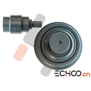China Double Flanges Heavy Excavator Track Rollers / For CAT Track Rollers Black on sale