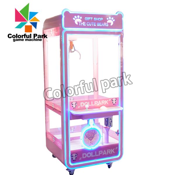 Coin Operated Pusher Claw Crane Machine Deck Mobile Toy Doll Machine