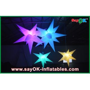 OEM Holiday Hanging Decorative Led Inflatable Star Blue Red Orange