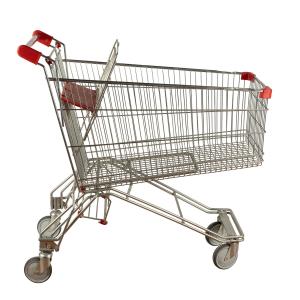China Russian Style Metal Grocery Cart Trolley 110kgs Loading Capacity With Beer Rack on sale