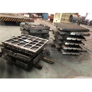 High Precision Jaw Crusher Spare Parts , Mn18cr2 Material Manganese Jaw Plate