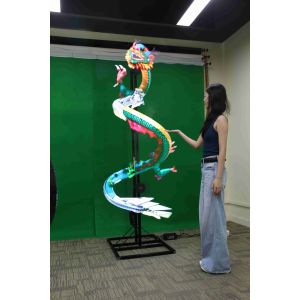 100CM 1*3 Human Shape Splicing Solution 3D Hologram Fan Advertising Machine