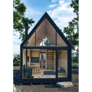 China Modern A-Triangle Tiny House Prefab House Trailer Flat Pack Steel and Sandwich Panel Mobile Home for Hotel or Other Purposes on sale