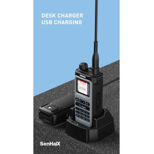 SenHaiX 8600 Dual Analog Walkie Talkie Waterproof U/VHF Transceiver