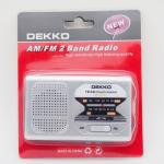 ABS Plastic Material AM FM Radio Receiver with Built-in Speaker and Cord for