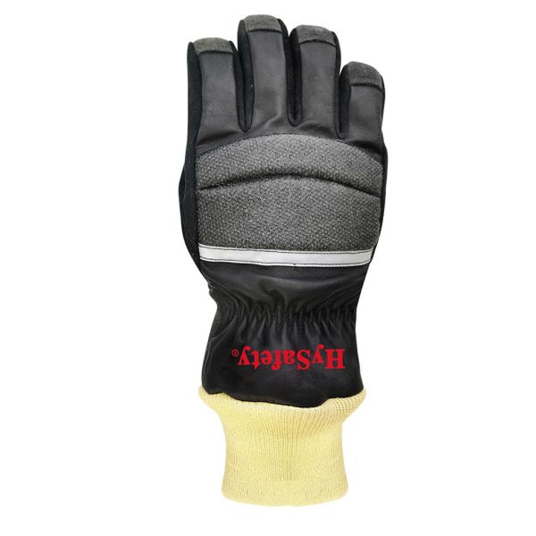 Quality Natural Cowhide / Kangaroo Firefighter Gloves With Reflective Belt NFPA AS / NZS wholesale
