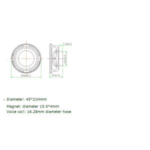 45mm LS45N-4 4 Ohm 3W telephone set toy high quality.speaker .loudspeaker;