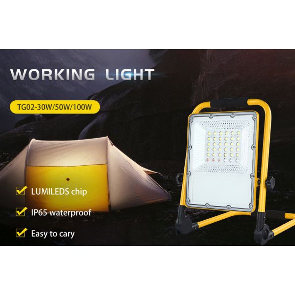 Outdoor Rechargeable LED Work Light 144w SMD High Lumen Strobe IP65