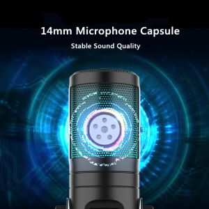 Directional 14mm Condenser Capsule USB Recording Microphone With Mic Gain Knob