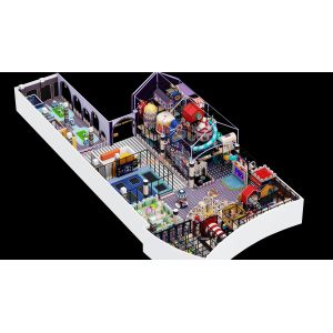 Multi Functional Inside Playground Equipment 810 Squares Mall Play Area