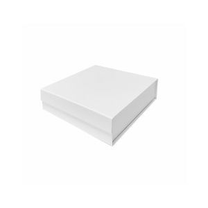 White Customized Gift Foldable box Ribbon paper hard cardboard gift boxes Flip